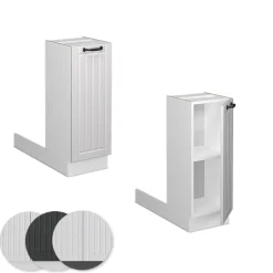 Kücheninsel Fame-Line Weiß Landhaus 30 cm ohne Arbeitsplatte Vicco