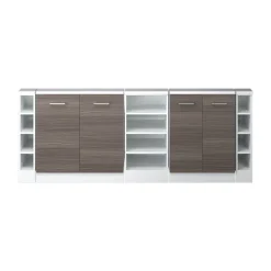 Küchenschrank für Dachschrägen R-Line Edelgrau 215 cm 5er Set Vicco