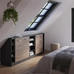 Küchenschrank für Dachschrägen R-Line Sonoma 215 cm 5er Set Vicco