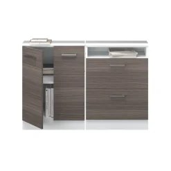 Küchenschrank für Dachschrägen R-Line Edelgrau 120 cm 2er Set Vicco