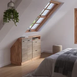 Küchenschrank für Dachschrägen R-Line Sonoma 120 cm 2er Set Vicco