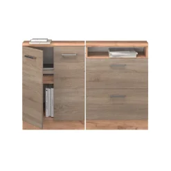 Küchenschrank für Dachschrägen R-Line Sonoma 120 cm 2er Set Vicco