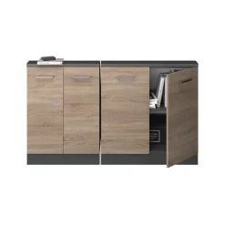 Küchenschrank für Dachschrägen R-Line Sonoma 140 cm 2er Set Vicco
