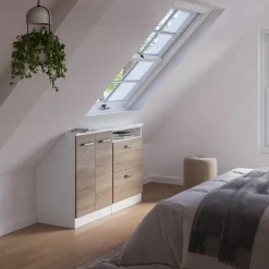 Küchenschrank für Dachschrägen R-Line Sonoma 120 cm 2er Set Vicco