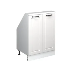 Küchenschrank für Dachschrägen R-Line Weiß Landhaus 60 cm mit 2 Türen Vicco