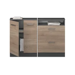 Küchenschrank für Dachschrägen R-Line Sonoma 120 cm 2er Set Vicco