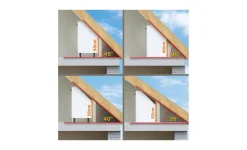 Küchenschrank für Dachschrägen R-Line Schwarz Beton 120 cm 2er Set Vicco