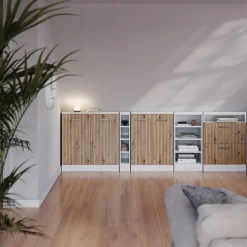 Küchenschrank für Dachschrägen R-Line Artisan-Eiche 60 cm mit 2 Türen Vicco