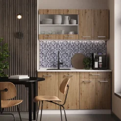 Küchenschrank für Dachschrägen R-Line Artisan-Eiche 60 cm mit 2 Türen Vicco