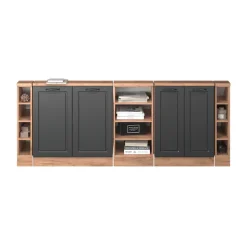 Küchenschrank für Dachschrägen R-Line Anthrazit Landhaus 215 cm 5er Set Vicco