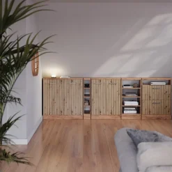 Küchenschrank für Dachschrägen R-Line Artisan-Eiche 60 cm mit 2 Türen Vicco