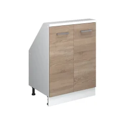 Küchenschrank für Dachschrägen R-Line Sonoma 60 cm mit 2 Türen Vicco