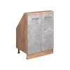 Küchenschrank für Dachschrägen R-Line Beton 60 cm mit 2 Türen Vicco