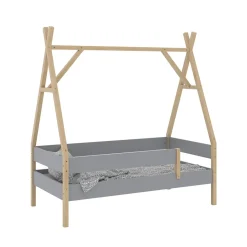 Kinderbett Bali Grau 80x160 cm Vitalispa