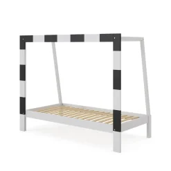 Kinderbett Football goal Weiß 80x160 cm ohne Matratze Vitalispa