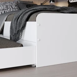 Kinderbett Jaspar Weiß 90x200 cm mit Lattenrost, ohne Matratze Vitalispa