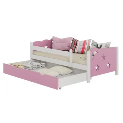 Kinderbett Jessica Rosa 70x140 cm mit Schublade, ohne Matratze Vitalispa