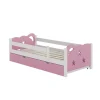Kinderbett Jessica Rosa 80x160 cm mit Schublade, ohne Matratze Vitalispa