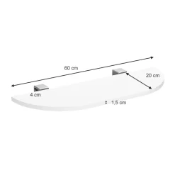 Kinderbettregal Weiß 60 x 20 cm Vitalispa