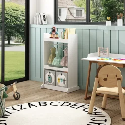 Kinderkleiderschrank Conny Weiß 67 x 110 cm mit Kleiderstange Vicco