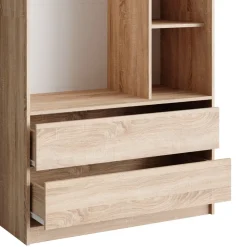 Kinderkleiderschrank Elmo Sonoma 100 x 200 cm mit 2 Schubladen Vicco