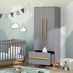 Kinderkleiderschrank Malia Grau 70 x 186.8 cm Vitalispa