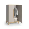 Kinderkleiderschrank Malia Cashmere/Eiche 70 x 120 cm Vitalispa