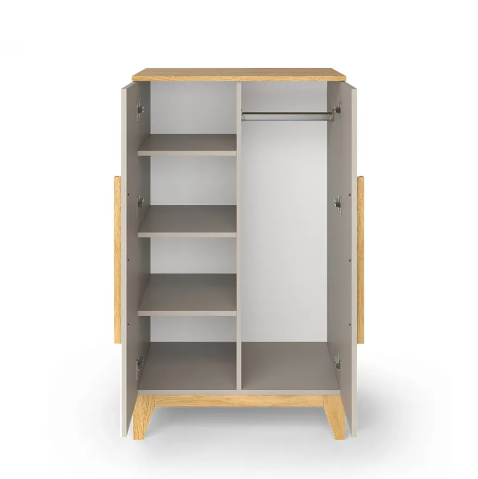 Kinderkleiderschrank Malia Cashmere/Eiche 70 x 120 cm Vitalispa