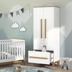 Kinderkleiderschrank Malia Weiß 70 x 186.8 cm Vitalispa
