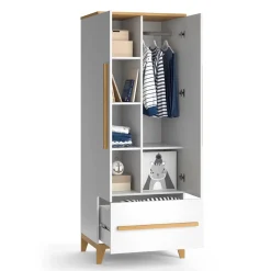 Kinderkleiderschrank Malia Weiß 70 x 186.8 cm Vitalispa