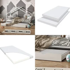 Kindermatratze Weiß 90 x 190 cm H2 Härtegrad Vitalispa