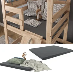 Kindermatratze Teddy Grau 100 x 100 cm Vitalispa