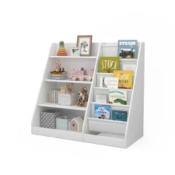 Kinderregal Conny Weiß 90 x 80.5 cm mit großen Ablagen Vicco