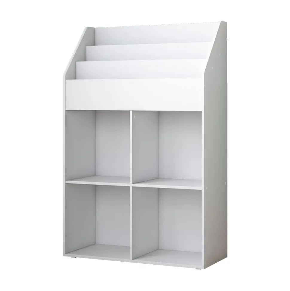 Kinderregal Conny Weiß 72 x 111 cm mit 4 Ablagen für Faltboxen Vicco