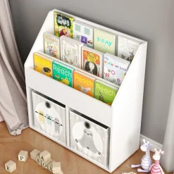 Kinderregal Conny Weiß 72 x 79 cm mit großen Ablagen Vicco