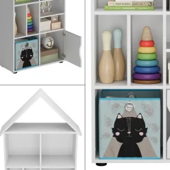 Kinderregal Estell Weiß 71 x 148.4 cm Vicco