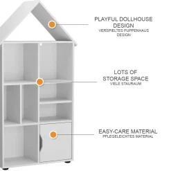 Kinderregal Estell Weiß 71 x 148.4 cm Vicco