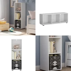 Kinderregal Estell Weiß 36.2 x 107.6 cm 3 Fächer Vicco