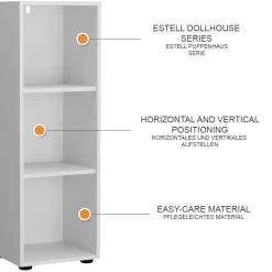 Kinderregal Estell Weiß 36.2 x 107.6 cm 3 Fächer Vicco