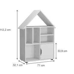 Kinderregal Estell Weiß 71 x 112.2 cm Vicco