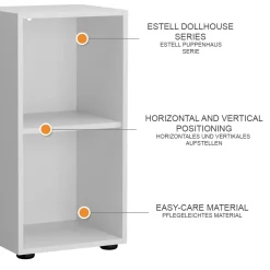 Kinderregal Estell Weiß 36.2 x 72.9 cm 2 Fächer Vicco