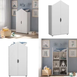 Kinderregal Estell Weiß 71 x 140.4 cm Vicco