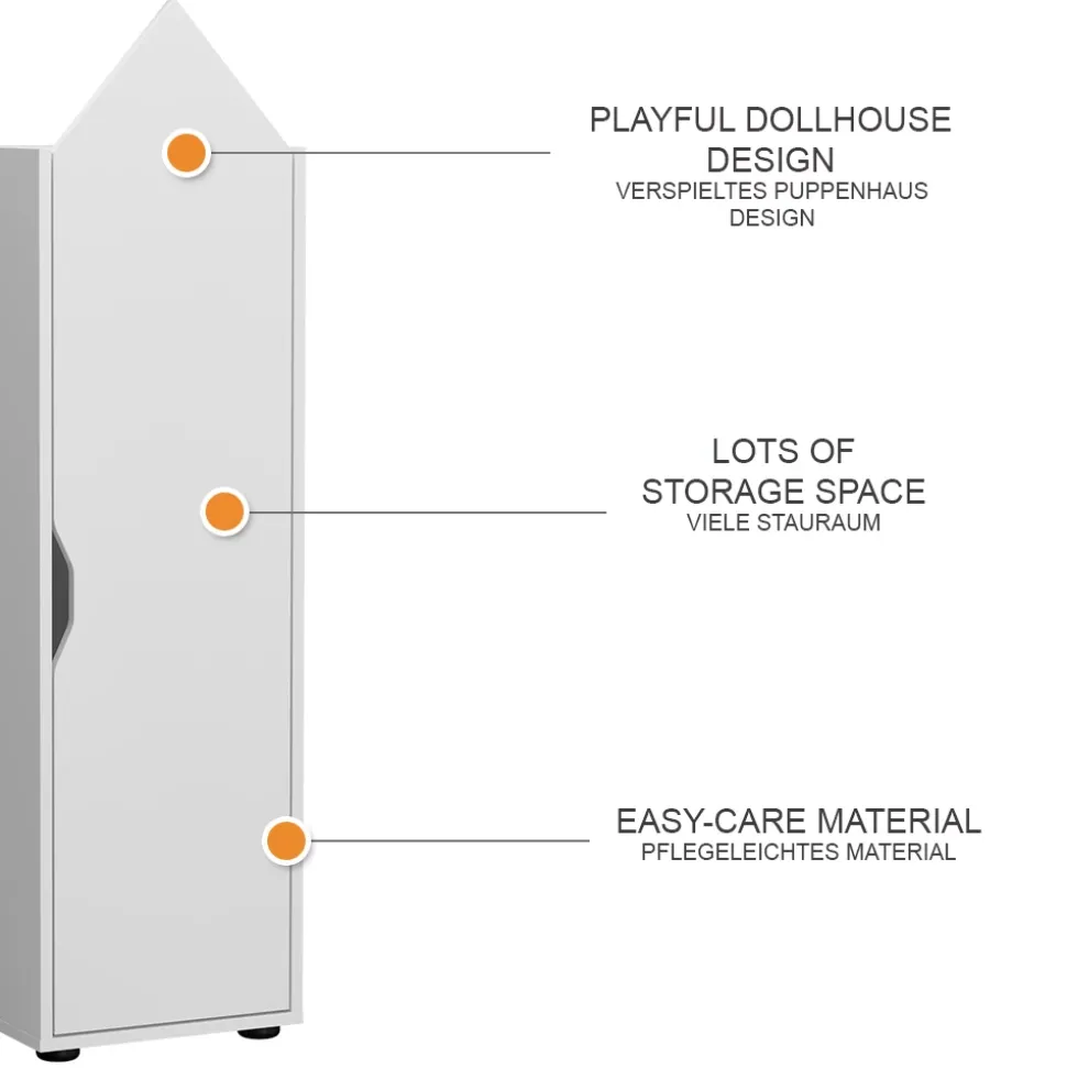 Kinderregal Estell Weiß 36.4 x 130.9 cm Vicco