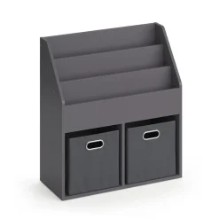Kinderregal Luigi Grau 72 x 79 cm mit 2 Faltboxen opt.1 Vicco
