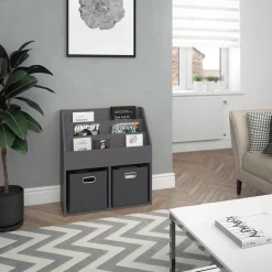 Kinderregal Luigi Grau 72 x 79 cm mit 2 Faltboxen opt.1 Vicco