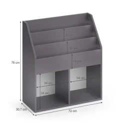 Kinderregal Luigi Grau 72 x 79 cm Vicco