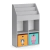 Kinderregal Luigi Grau 72 x 114.2 cm mit 2 Faltboxen Vicco