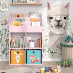 Kinderregal Luigi Rosa 72 x 114.2 cm mit 2 Faltboxen (bunt) Vicco