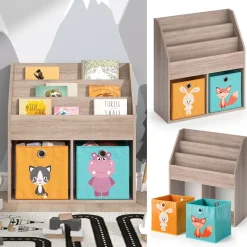 Kinderregal Luigi Sonoma 72 x 79 cm mit 2 Faltboxen opt.1 Vicco