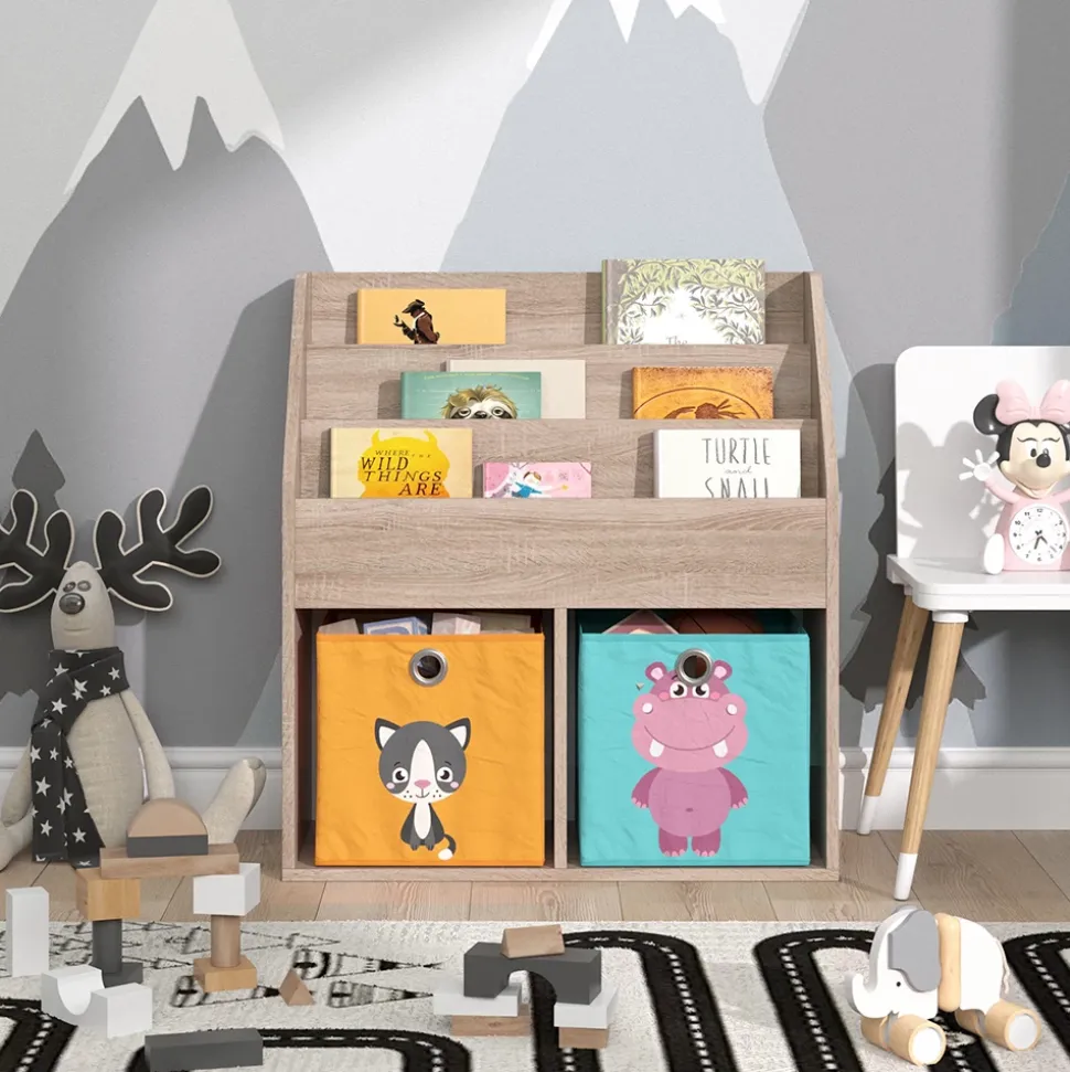 Kinderregal Luigi Sonoma 72 x 79 cm mit 2 Faltboxen opt.1 Vicco